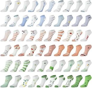 60 Pairs Women Ankle Socks Low Cut No Show Socks Fruits Animals Novelty Pattern Funny Cute Socks for Women Ladies Gifts