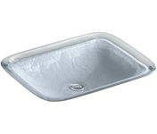 KOHLER K-2773-G1-B11 Inia Wading Pool Glass Drop-in Rectangular Bathroom Sink, Opaque Dusk