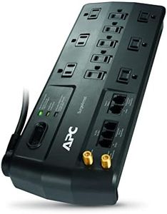 APC Surge Protector with Phone, Network Ethernet and Coaxial Protection, P11VNT3, 3020 Joules, 11 Outlet Surge Protector Power Strip Black