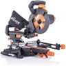 Evolution Power Tools R210SMS+ Sliding Mitre Saw With Multi-Material Cutting, Cuts Wood, Metal, Plastic & More, 45° Bevel, 50° Mitre, 230mm Slide, 1500 W (230 V)