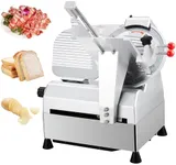 Automatic Electric Meat Slicer, 10" Non-sticky Stainless Blade, Electric Frozen & Deli Meat Cheese Ham Food Slicer with Sharpening Stone, Adjustable Slice Thickness, for Home & Commercial Use, 550W