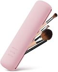 BEZOX Trendy Makeup Brush Holder - Silicon Makeup Brush Travel Case, Sleek Travel Make Up Brush Holder for Women, Waterproof Makeup Brush Travel Holder for All Your Brushes(Pink)