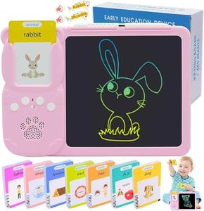 LCD Writing Tablet for Kids, 510 Sight Words Talking Flash Cards, Montessori Toys, Sensory Toys for Autistic Children, Preschool Kids Toys Age 3 4 5 Years Old Boys & Girls Xmars Birthday Gift Pink