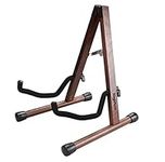 Wood Guitar Stand, Guitar Floor Stand, Acoustic Electric Wooden A Frame Folding Guitar Holder Adjustable for Bass, Cello, Mandolin, Banjo, Ukulele