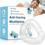 Anti Snoring Mouthpiece, 180° Open Front Design, Effective Stop Snoring Snoring Mouthpiece, Snoring Aids for Men and Women, Comfort Ready to Use Snore Stopper - Translucent