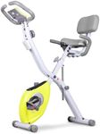 leikefitness LEIKE X Bike Ultra-Quiet Folding Exercise Bike, Magnetic Upright Bicycle with Heart Rate,LCD Monitor and easy to assemble 2200 (YELLOW)