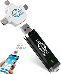 ThePhotoStick® Omni 128GB - Secure Photo & Video Backup and Transfer | USB & Multiport Connection | Integrated Software | Portable Memory | External Storage | File Save & Transfer