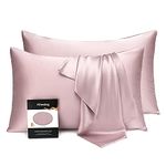 ATreebag Silk Pillow Cases 2 Pack with Hidden Zipper for Hair and Skin Beauty, 19 Momme 100% Mulberry Silk Pillowcase with Gift Box (Light Plum, Queen 20"x30", 2pc)