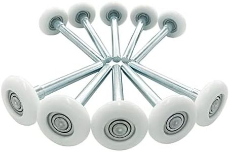 ZhenT 10Pack Quiet Garage Door Roller,Reinforced Dual Cage,White 2” 13 Ball Bearing 4” Stem,Reuse More Than 100,000 Cycles