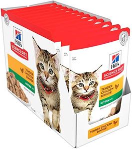 Hill's Science Diet Kitten Wet Cat Food, Chicken, 85g, 12 Pack, Cat Food Pouches