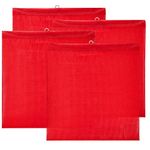 4 Pieces 18 x 18 Inch Safety Flags with Wire Loop, Red Mesh Safety Flag Warning Flag for Trucks, Trailer Safety Flag