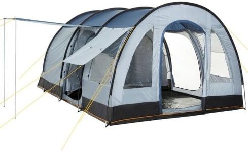 CampFeuer TunnelX | Grande Tente Familiale avec 3 Entrées | 5.000 mm de Colonne d'Eau | pour 4 Personnes, Camping (Bleu/Gris)