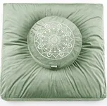 Hihealer Large Meditation Cushion and Zabuton Mat Set Meditation Pillow and Zafu Mat for Men and Women (Green)