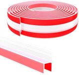 Raycity 10 Feet Shower Door Side Seal Strip - for 3/8" (10mm) Frameless Glass Door Seal Strip Transparent Silicone Waterproof Shower Sweep - Suitable for Bathroom Frameless Glass Door