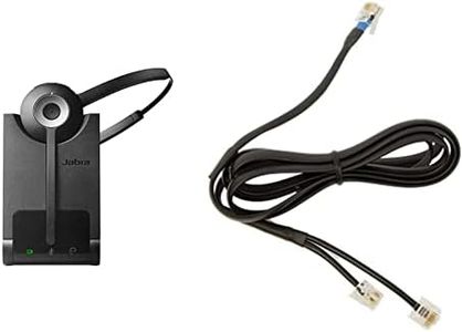Jabra Pro 920 MS Casque Mono DECT sans Fil - Voix HD, Antibruit et Autonomie d'une Journée & Jabra Câble DHSG pour Siemens; AASTRA; SNOM; TIPTEL.