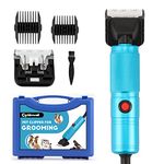 CGOLDENWALL Dog Clippers for Grooming 280W, 2000-6000RPM Stepless Speed Control, 3m Power Cord, Low Noise< 50DB, Ideal for Pets of All Coat Types, with 2 Blades & 2 Combs (3/6mm, 9/12mm)