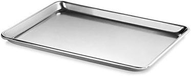 New Star Foodservice 36879 Commercial-Grade 18-Gauge Aluminum Sheet Pan/Bun Pan, 13" L x 18" W x 1" H (Half Size) Pack of 12| Measure Oven (Recommended)