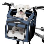 Expandable Foldable Soft-Sided Dog Carrier, 2 Open Doors, 5 Reflective Tapes, Pet Travel Bag, Safe and Easy for Small Medium Cats and Dogs (Blue)