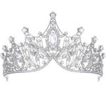 TITIVATE Tiara Crystal Crown Wedding Tiara Bridal Tiara Crystal Rhinestone Tiara Crown Princess Tiara, Crystal, Rhinestone, Alloy,