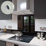 Glass Splashbacks Black - Made by Premier Range in 90cm Wide x 75cm High with Fixing Holes