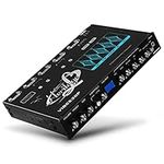 Parametric Equalizer with Subwoofer - 9 Volt RMS Pre-Amp Output with Voltage Meter, Subwoofer Gain Control & Bass Driver, 3 Input Sources Selectable, Pre-amp Line Aux Inputs Via RCA Jacks