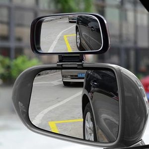 YUENTOEN Blind Spot Mirror, Side Mirror Wide Angle Mirror, HD Glass Convex 360 Degree Rotation Car Rear Auxiliary Mirror with Adjustable Sticker Automotive Exterior Accessories for Cars SUV Trucks