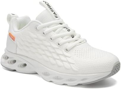 TSIODFO Women's Sneakers Running Tennis Athletic Walking Shoes, White, 8.5