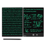 Amoretti Sonnet LCD Writing Tablet, 9.5in Double Display Erasable Reusable Electronic Drawing Pads