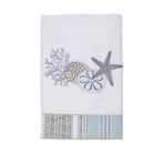 Avanti Linens - Hand Towel, Soft & Absorbent Cotton Towel, Coastal Inspired Bathroom Decor (By the Sea Collection, White)