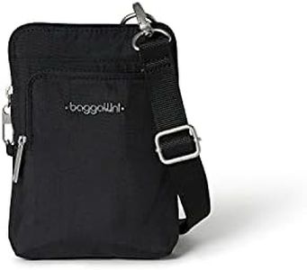 Baggallini Womens Securtex® Anti-theft Activity Crossbody Bag Cross Body, Black, One Size