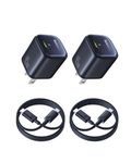 Baseus 45W USB C Charger Block, 2 Pack PPS Fast Charger Type C with USB-C Cable for iPhone 17/16/15 Series, iPad, Galaxy S24 Ultra and More Series