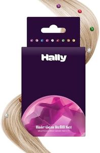 Hally Hair Gems Pen Refill Set - Includes 180 Multicolored Adhesive Gem Stickers Hair Jewels - Stylish Hair Accessories for School, Halloween, Festivals, Wedding, Parties & More