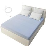 F FINEC Grounding Sheets for Earthing Queen Size, Fitted Earthing Sheets Grounding Fitted Sheet for Improving Sleep, Better Working and Help with Anxiety, Organic Cotton & Silver Fiber, Blue