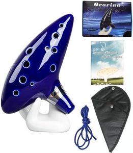 DHwebWLP Zelda Ocarina of Time(Songs From the Legend of Zelda) 12 Hole Alto C Ocarina Instrument Gift For Zelda Fans beginners with Display Stand Music Book Neck-Strap Bag