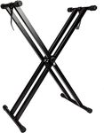 Kadence Keyboard stand Heavy-Duty, Double-X, Adjustable Piano Keyboard Stand with Locking Straps (NK13-2kg Dual Braced)