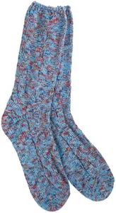 World's Softest Weekend Ragg Cable Crew Socks, One Size Fits Most (Harmony)