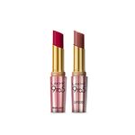 LAKMÉ 9To5 Primer + Matte Lip Color | Set Of 2 Lipstock For 14-Hour Intense And 2X Primer For A Long Lasting, Smooth Matte Finish - Deep Wine, 3.6 G & Blushing Nude, 3.6 G