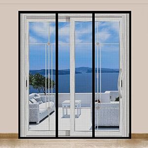 SANJIANKER Magnetic Door Screen, Durable Fiberglass Mesh Curtain Heavy Duty Screen Door for Sliding Doors, Patio, Pet and Kid Friendly, Fits Doors up to 72" x 80"