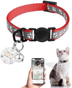 Cat Collar Breakaway with QR Code Name Tag, Reflective Kitten Collars with Bell, Cat ID Tag Personalized, Ultra-Durable, Adjustable, Quick Release, Fits Most Girl Boy Small Large Cats (8''-13.3'')