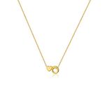 JECOMY Dainty Initial Necklaces for Women 14K Gold Plated Heart Letter Necklace Personalized Initial Heart Pendant Necklace O Necklace Tiny Letter Name Necklaces Gift for Girls