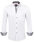 Alimens & Gentle Mens Long Sleeve Dress Shirts Wrinkle Free Casual Button Down Shirts