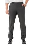 The Pant Project Luxury PV Lycra Stretchable Formal Pants for Men | Stylish Relaxed Fit Men's Wear Trousers for Office or Party | Mens Fashion Dress Trouser Pant (Dark Grey, 34)