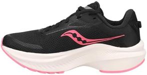 Saucony Womens Axon 3 Running Shoe, Black/Vizipink, 7 US