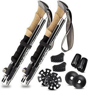 Bâtons de Randonnée 2 PCS Bâtons de Marche Telescopique Bâtons Nordique en Aluminium Réglable de 36 à 130 cm Ultraléger Antichoc Antidérapant Canne de Marche,Idéal pour Randonnées,Camping,Ski