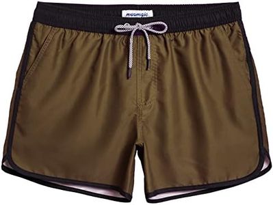 maamgic Swim Trunks Men Vintage Quick Dry Mesh Linner Pockets 5" Beach
