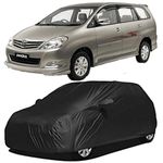 TRAUENIE Waterproof Car Body Cover Compatible with Toyota Innova Old | Premium Protection Against Rain, Snow, and UV Rays | Durable & Breathable Design | (Black)