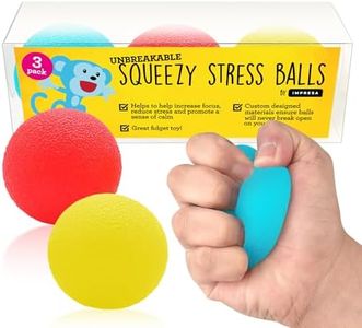 Squishy Stress Balls from The Original Monkey Noodle - 3 Pack - Sensory Toys for Kids with Unique Needs - Fosters Creativity, Focus, and Fun - Great for Classrooms, Home, and Playtime (3 Colors)