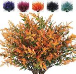 RECUTMS Artificial Flowers for Outdoors Artificial Fall Flowers for Outdoors UV Resistant Artificial Plants Outdoor Artificial Flowers for Outdoors in Pots(Salmon)