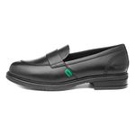 Kickers Women's Lach Slip On Loafers Leather Shoes, Black, 3 UK