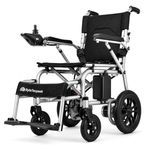 D12 Electric Wheelchair for Adults,Folding Electric Wheelchair ith Long Range up to 20 KM,Load 150 kg, Foldable for Transport, Anti-tilt System & Safety Brakes, for Everyday and Outdoor Use